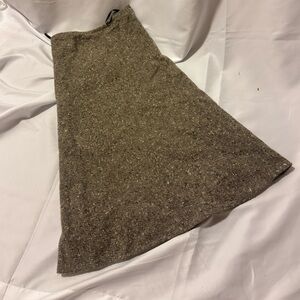 Vintage Brown Tweed Midi Skirt